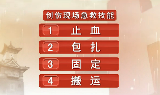 創傷的止血、包扎、固定和搬運
